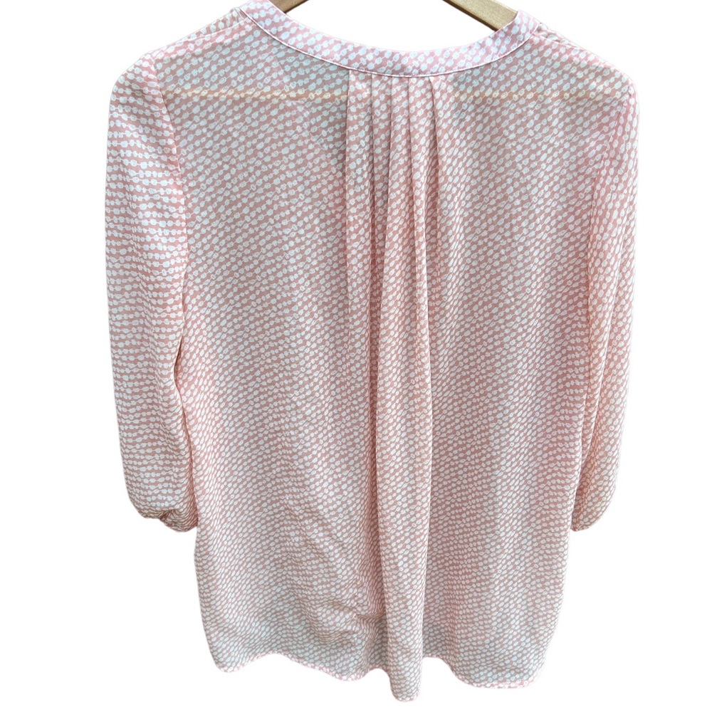 Pleione 3/4 Balloon Sleeve Keyhole Sheer Blouse Size X-large - Picture 2 of 4